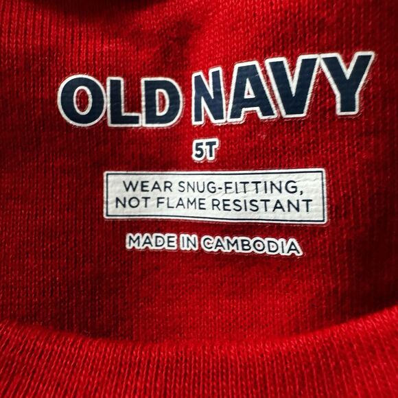 Old Navy Red Valentines Romper Long Sleeve Hearts + Bottom One Set Sz 5T - Picture 10 of 10